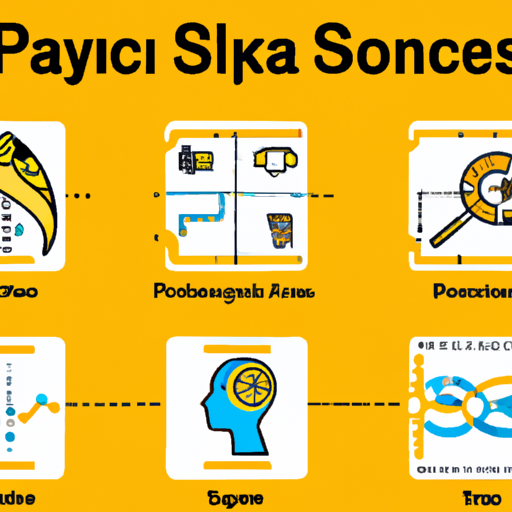 Graphic showing python icons and data science icons